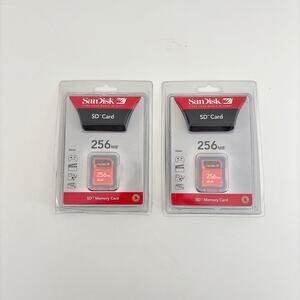Lot of 2 Unopened SanDisk SD Memory Cards - 256GB